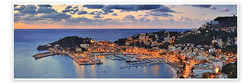 Plakat Port Soller Mallorca at night