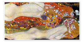 Plakat  Vandslanger II - Gustav Klimt