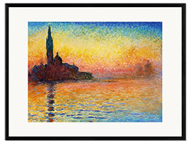 Kunsttryk i ramme  San Giorgio Maggiore at Dusk - Claude Monet
