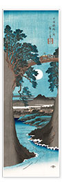 Plakat  Moon Over the Monkey Bridge in Kai Province - Utagawa Hiroshige