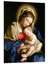 Print på skumplade  Madonna and child - Il Sassoferrato