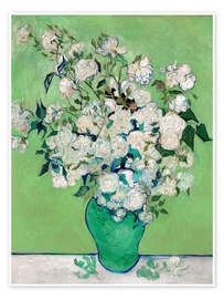 Plakat  En vase med roser - Vincent van Gogh