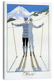 Lærredsbillede  Lovers i sneen - Georges Barbier