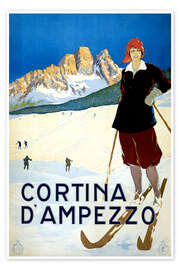 Plakat  Cortina d'Ampezzo - Vintage Travel Collection