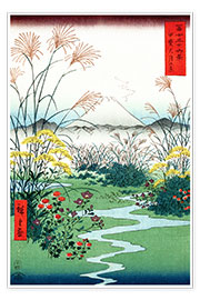 Plakat  Otsuki fields in Kai Province - Utagawa Hiroshige
