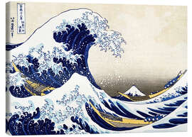 Lærredsbillede  Den store bølge ud for Kanagawa - Katsushika Hokusai