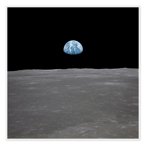 Plakat Apollo 11 - Jordens opstigning over månen