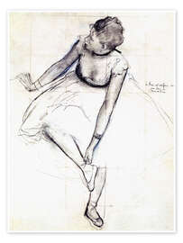Plakat  Dancer Adjusting Her Slipper - Edgar Degas