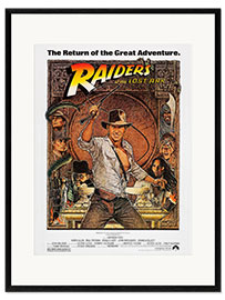 Kunsttryk i ramme  Indiana Jones - Raiders of the lost ark