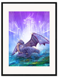 Kunsttryk i ramme  Dragon Energy - Dolphins DreamDesign