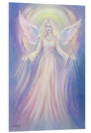 Print på skumplade  Light and Love - angel painting - Marita Zacharias