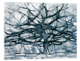 Akrylbillede  Gråt træ - Piet Mondriaan