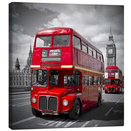 Lærredsbillede  LONDON Red Buses - Melanie Viola