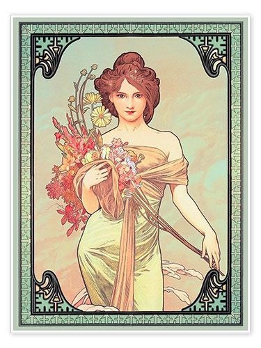 Plakat The Seasons (1900): Spring, detalje