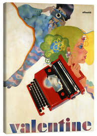 Lærredsbillede  Olivetti skrivemaskine Valentine