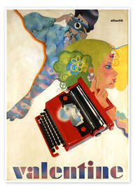 Plakat  Olivetti skrivemaskine Valentine