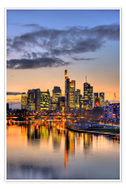 Plakat  Frankfurt skyline reflected in the Main - HADYPHOTO