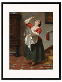 Kunsttryk i ramme  The Maid - Wilhelm August Lebrecht Amberg