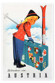 Plakat  Winter in Austria - Vintage Travel Collection