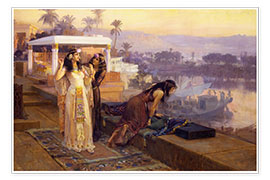 Plakat  Cleopatra on the terraces of philae - Frederick Arthur Bridgman