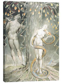 Lærredsbillede  Adam and Eve - William Blake
