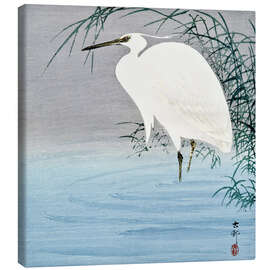 Lærredsbillede  Wading Egret - Ohara Koson