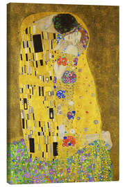 Lærredsbillede  Kysset (højformat) - Gustav Klimt