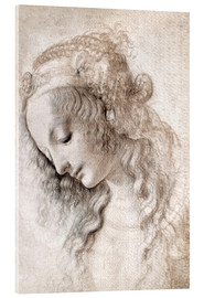 Akrylbillede  Studie af Maria Magdalene - Leonardo da Vinci