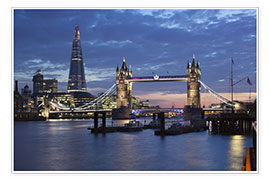 Plakat  The Shard and Tower Bridge at night - Stuart Black