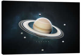 Lærredsbillede  Solar System Saturn - Tobias Roetsch