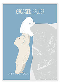 Plakat Großer Bruder isbjørne (tysk)