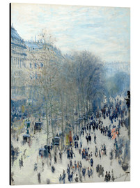 Print på aluminium  Boulevard des Capucines i sne - Claude Monet