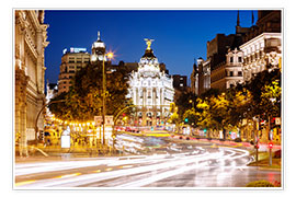 Plakat  Madrid city at night - Matteo Colombo