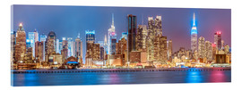Akrylbillede  New York City Neon Colors Skyline - Sascha Kilmer