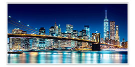 Plakat New York illuminated Skyline
