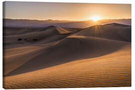 Lærredsbillede  Sunset at the Dunes in Death Valley - Andreas Wonisch