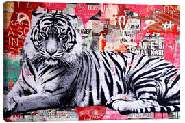 Lærredsbillede  Street Art Tiger - Michiel Folkers