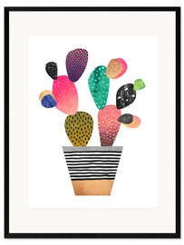 Kunsttryk i ramme  Happy cactus - Elisabeth Fredriksson