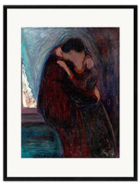 Kunsttryk i ramme  Kysset - Edvard Munch