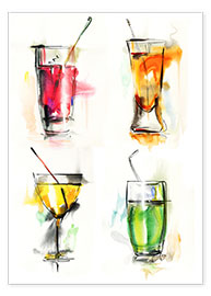 Plakat  Colorful drinks