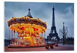 Akrylbillede  Carousel at the Eiffel Tower