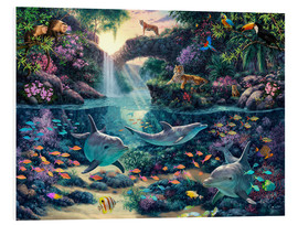 Print på skumplade  Jungle Paradise - Steve Read