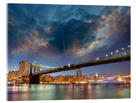 Akrylbillede  Brooklyn Bridge in stunning colors