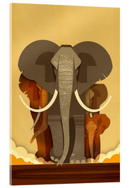 Akrylbillede  Elefanter - Dieter Braun
