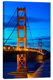 Lærredsbillede  Golden Gate Bridge at sunset, San Francisco