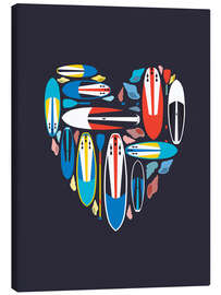 Lærredsbillede  Surfboard Love