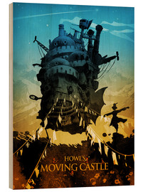 Print på træ  Howl's Moving Castle (Det levende slot) - Albert Cagnef