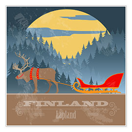 Plakat  Finland - Lapland
