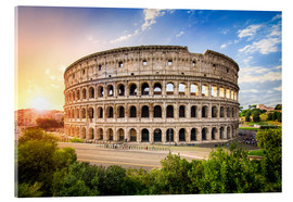 Akrylbillede  Colosseum ved solnedgang i Rom, Italien - Jan Christopher Becke