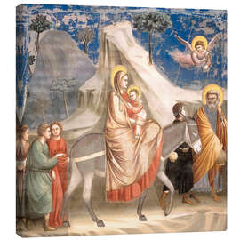 Lærredsbillede  The Flight into Egypt - Giotto di Bondone